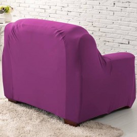 Universal 2-Seat Spandex Sofa Cover Stretch Cover Corner Elastic Purple
