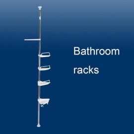 Adjustable Telescopic Bathroom Kitchen Shelf Wall Corner Shower Rack Organizer