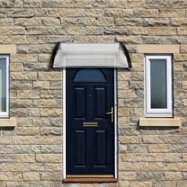 HT-100 x 80 Household Application Door Window Rain Cover Eaves Black Bracket